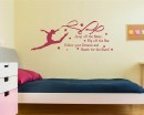 Gymnastics Quote Girls Room Vinyl Art